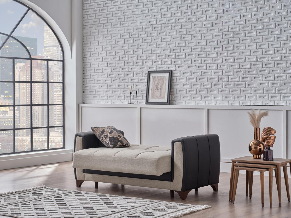 Dublin Boss Cream Loveseat from Bellona - Luna Furniture