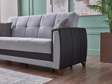 Dublin Boss Grey Loveseat from Bellona - Luna Furniture