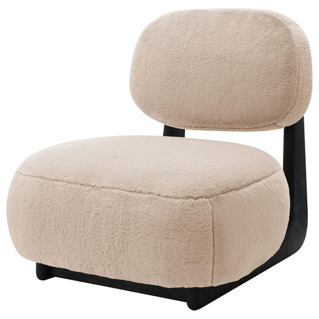 Duffie Camel Upholstered Armless Accent Chair from Coaster - Luna Furniture