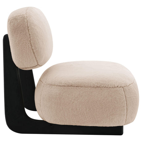 Duffie Camel Upholstered Armless Accent Chair from Coaster - Luna Furniture