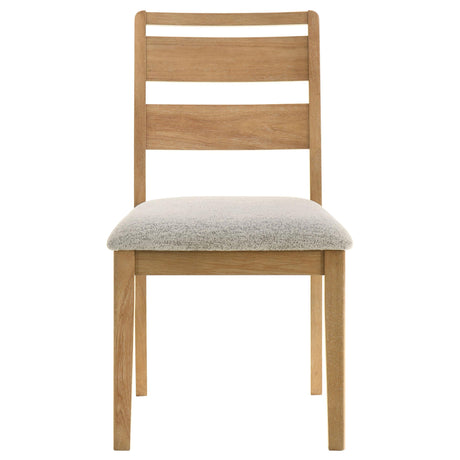 Duncan Washed Oak Ladder Back Dining Side Chair, Set of 2 from Coaster - Luna Furniture