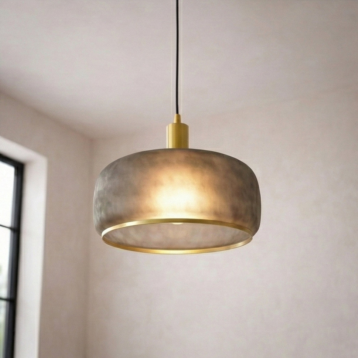 Dune Pendant Lamp - Black Sprayed and Gold from Ashcroft Furniture - Luna Furniture