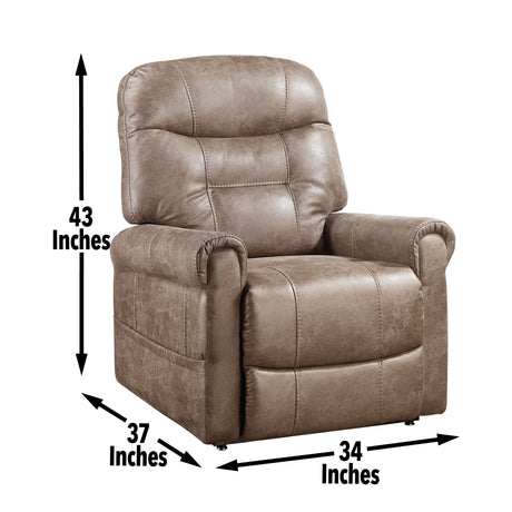 Ottawa Camel Power Lift Chair with Heat and Massage from Steve Silver - Luna Furniture
