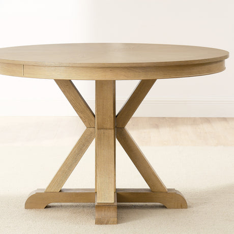 Rylie 48-inch Round Dining Table, Natural Finish from Steve Silver - Luna Furniture