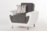 Duru Plato Dark Gray Armchair from Bellona - Luna Furniture