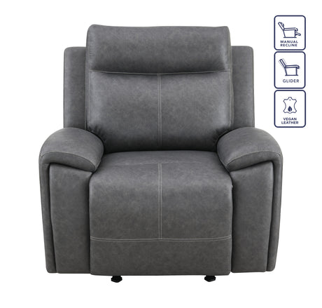Gaston Gray Manual Glider Recliner from Steve Silver - Luna Furniture