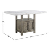 Grayson White Marble Counter Height Dining Table from Steve Silver - Luna Furniture