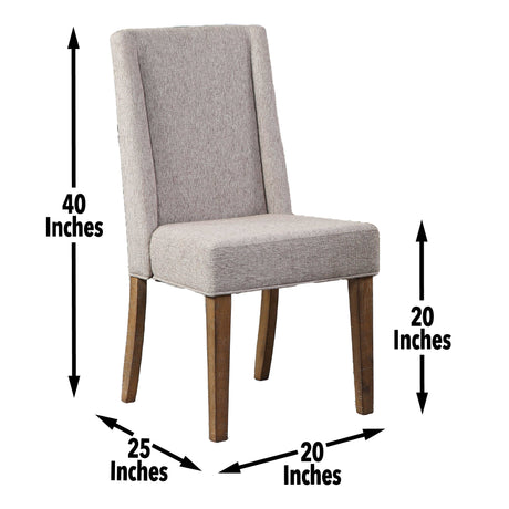 Riverdale Driftwood Upholstered Chair, Set of 2 from Steve Silver - Luna Furniture