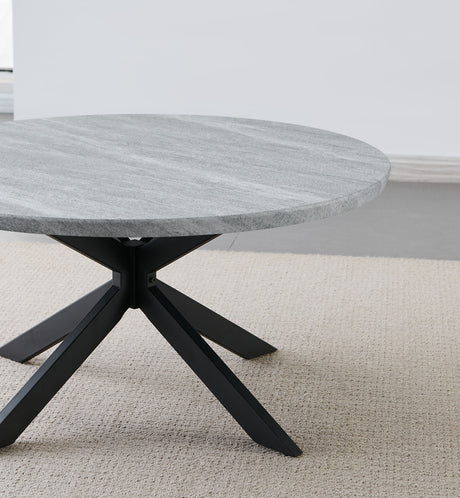 Keyla Faux-Marble Round Cocktail Table from Steve Silver - Luna Furniture