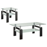 Dyer Black 2-Piece Rectangular Coffee and End Table Set from Coaster - Luna Furniture