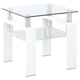 Dyer White 2-Piece Rectangular Coffee and End Table Set from Coaster - Luna Furniture