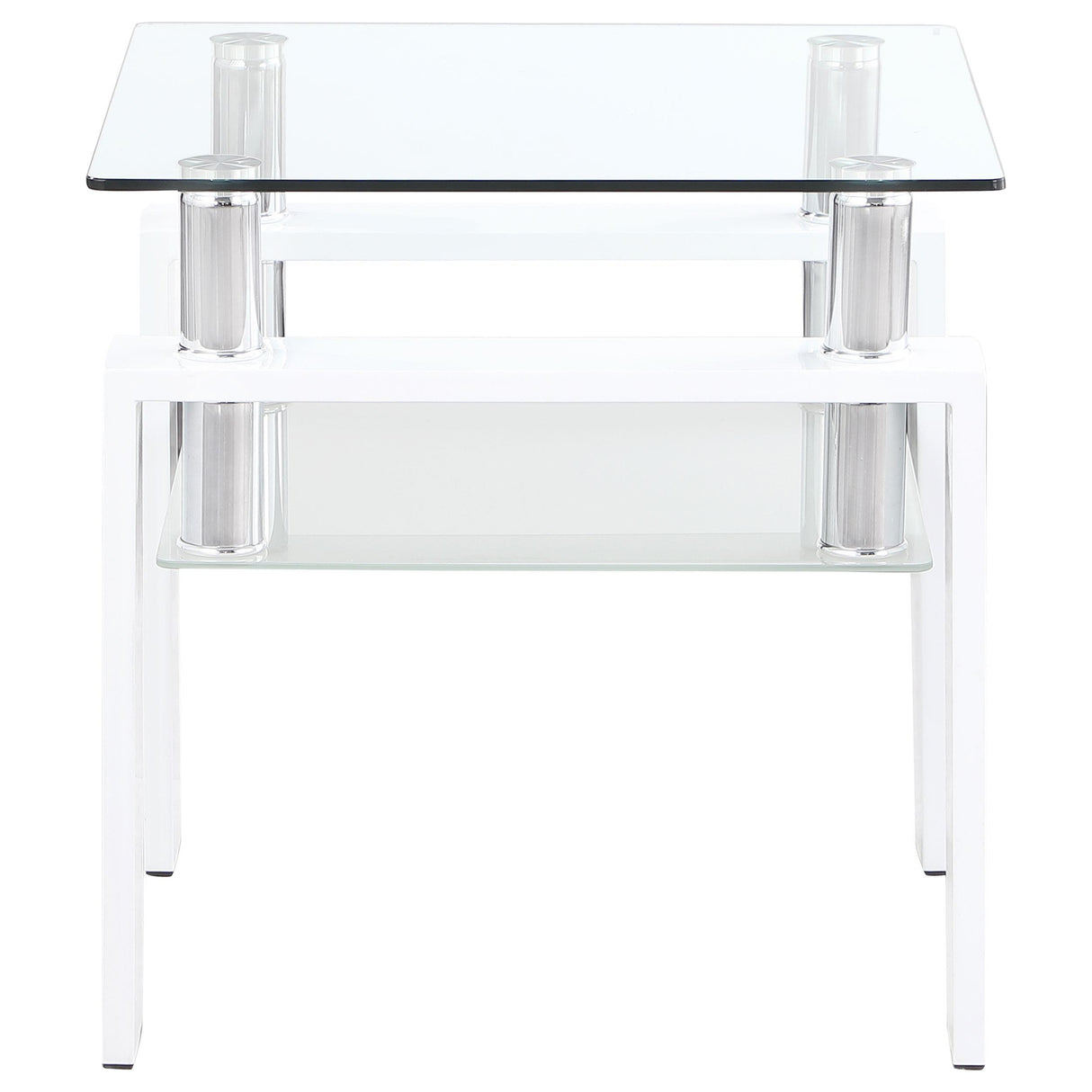 Dyer White 2-Piece Rectangular Coffee and End Table Set from Coaster - Luna Furniture