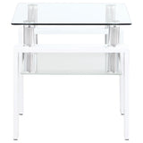 Dyer White 2-Piece Rectangular Coffee and End Table Set from Coaster - Luna Furniture