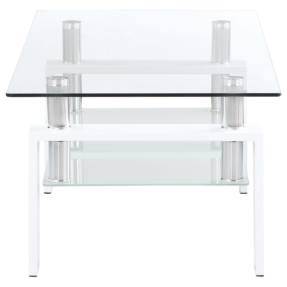 Dyer White 2-Piece Rectangular Coffee and End Table Set from Coaster - Luna Furniture