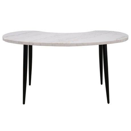 Kinsley White Marble Kidney Shaped Desk from Steve Silver - Luna Furniture