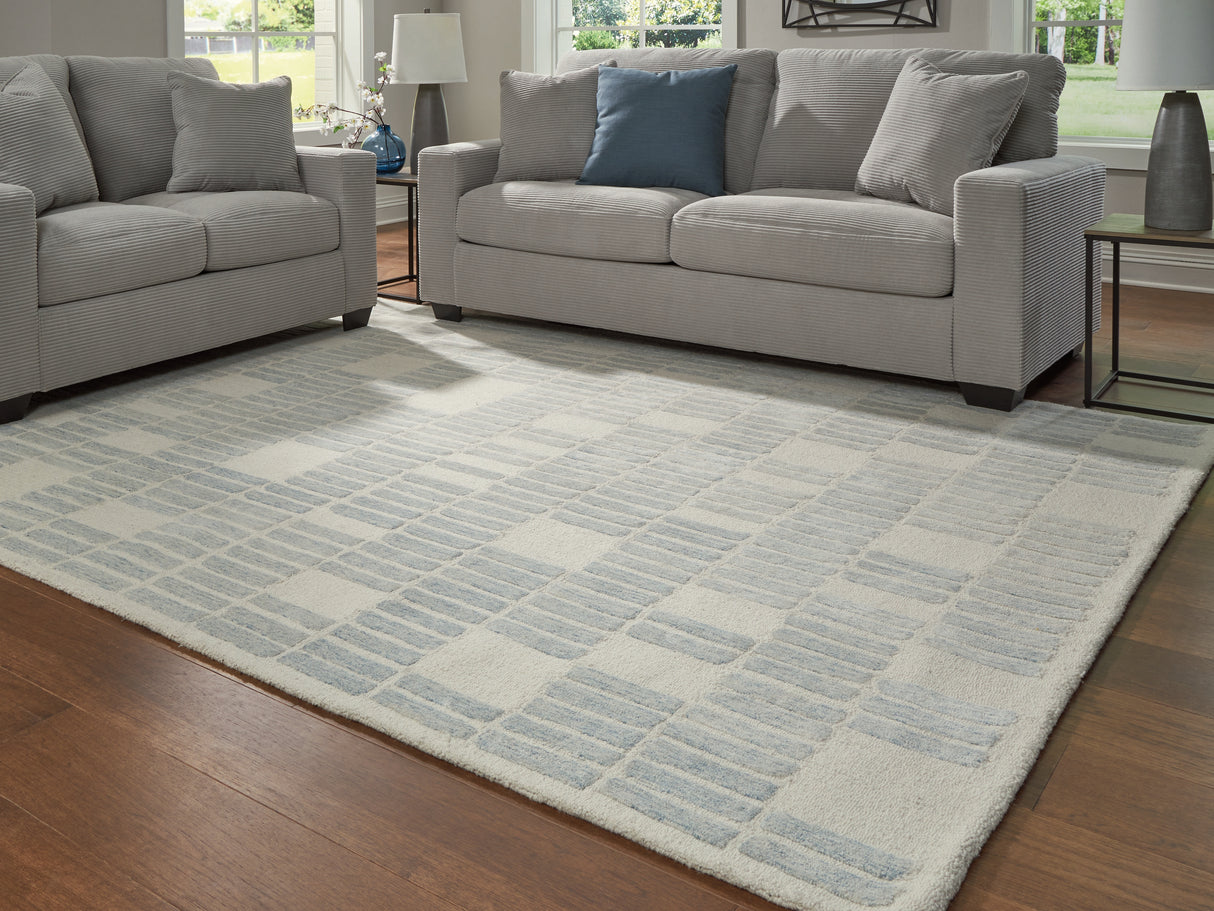 Dylanton Ivory/Blue Large Rug from Ashley Furniture - Luna Furniture