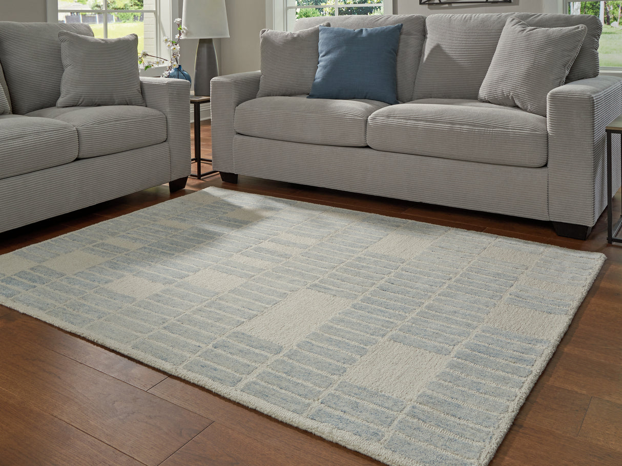 Dylanton Ivory/Blue Medium Rug from Ashley Furniture - Luna Furniture