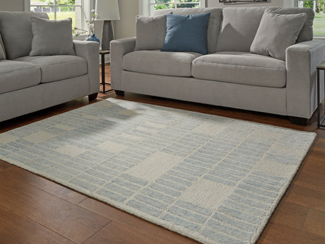 Dylanton Ivory/Blue Medium Rug from Ashley - Luna Furniture