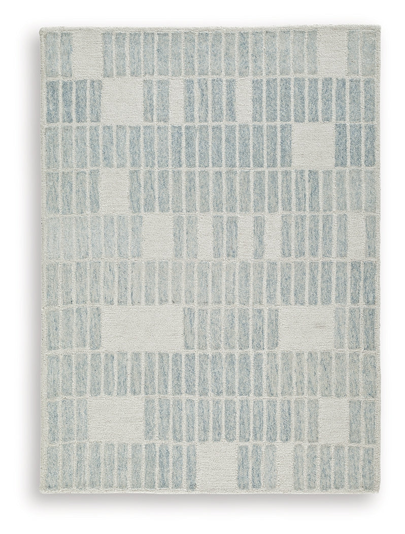 Dylanton Ivory/Blue Medium Rug from Ashley Furniture - Luna Furniture