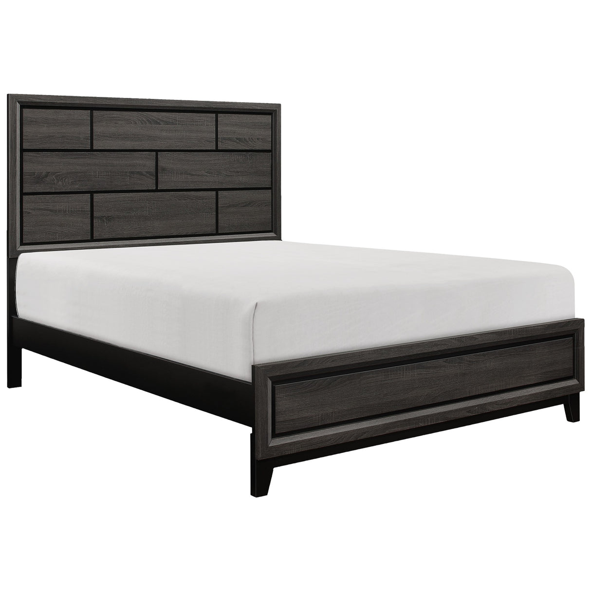 Davi Gray Full Panel Bed from Homelegance - Luna Furniture