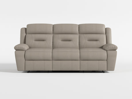 Laconia Silver Leather Power Double Reclining Sofa from Homelegance - Luna Furniture