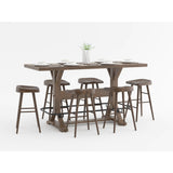 Oliver Brown 7-Piece Counter Height Set from Homelegance - Luna Furniture