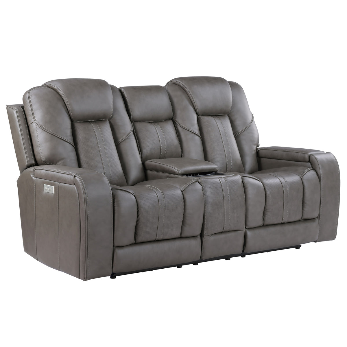 Daniel Gray 3-Piece Triple Power Leather Reclining Home Theater Set from Steve Silver - Luna Furniture