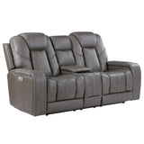 Daniel Gray 3-Piece Triple Power Leather Reclining Home Theater Set from Steve Silver - Luna Furniture