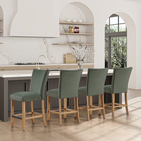 Artemis Green Velvet Counter Height Chair, Set of 2 from Steve Silver - Luna Furniture