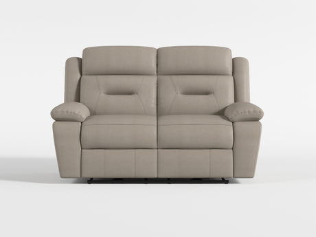 Laconia Dark Gray Leather Double Reclining Sofa from Homelegance - Luna Furniture
