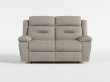 Laconia Latte Leather Double Reclining Loveseat from Homelegance - Luna Furniture