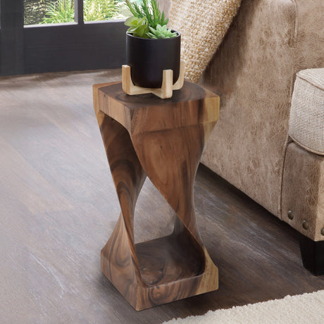 Solana Solid Wood Accent Table, Natural Finish from Steve Silver - Luna Furniture