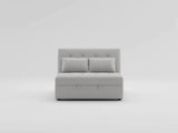 Desmond Gray 2-Piece Armless Sleeper Section with Charging Ports from Homelegance - Luna Furniture