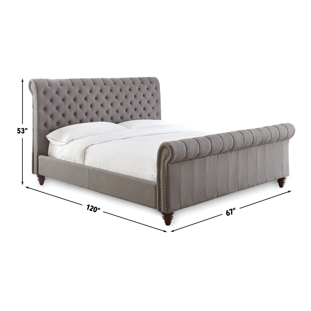 Swanson Gray Queen Bed from Steve Silver - Luna Furniture
