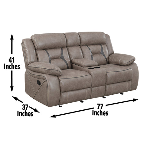 Tyson Gray Reclining Glider Console Loveseat from Steve Silver - Luna Furniture