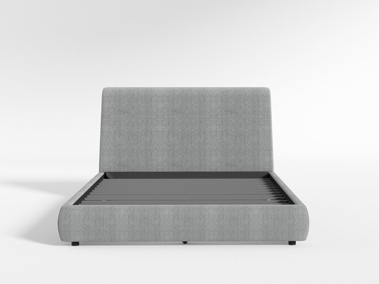 Alford Gray Queen Upholstered Platform Bed
