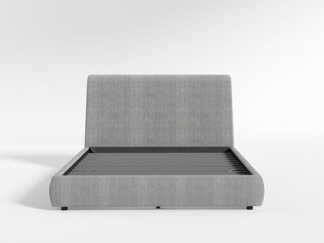 Alford Gray Queen Upholstered Platform Bed from Homelegance - Luna Furniture
