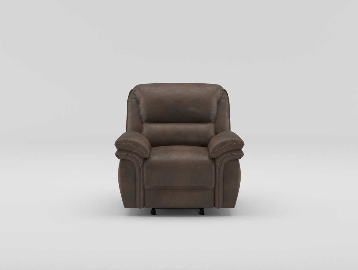 Proctor Brown Microfiber Power Double Reclining Sofa from Homelegance - Luna Furniture