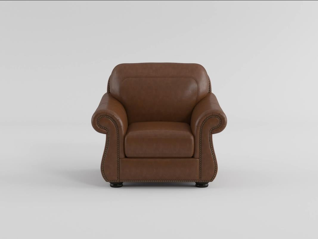 Attleboro Brown Leather Chair from Homelegance - Luna Furniture
