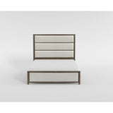 Dalston Light Gray/Beige Eastern King Bed from Homelegance - Luna Furniture