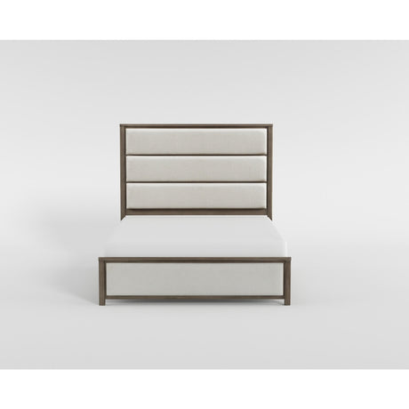 Dalston Light Gray/Beige Eastern King Bed from Homelegance - Luna Furniture