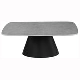 Eason Concrete and Black 2-Piece Cocktail Coffee Table Set from Coaster - Luna Furniture