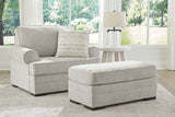 Eastonbridge Chair and Ottoman in Shadow from Ashley - Luna Furniture