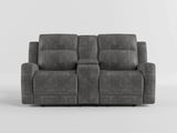 Muncie Brown Double Reclining Loveseat with Center Console from Homelegance - Luna Furniture