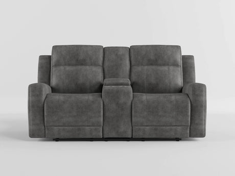 Muncie Brown Double Reclining Loveseat with Center Console from Homelegance - Luna Furniture