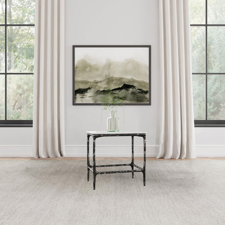 Ebby White Square Genuine Marble Top Metal End Table from Coaster - Luna Furniture