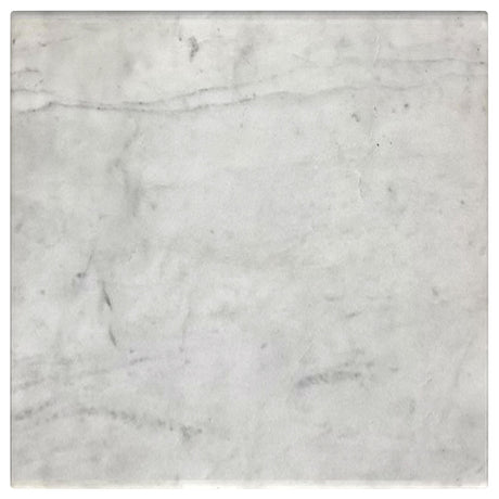 Ebby White Square Genuine Marble Top Metal End Table from Coaster - Luna Furniture