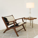 Echo Brushed Nickel Table Lamp with On/Off Switch Clear Glass Body Metal Base from Midinmod - Luna Furniture