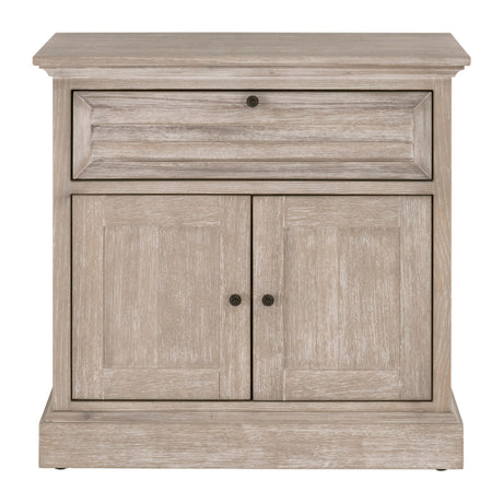 Eden 1-Drawer 2-Door Nightstand in Natural Gray Acacia from Essentials For Living - Luna Furniture