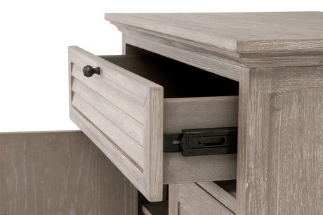 Eden 1-Drawer 2-Door Nightstand in Natural Gray Acacia from Essentials For Living - Luna Furniture